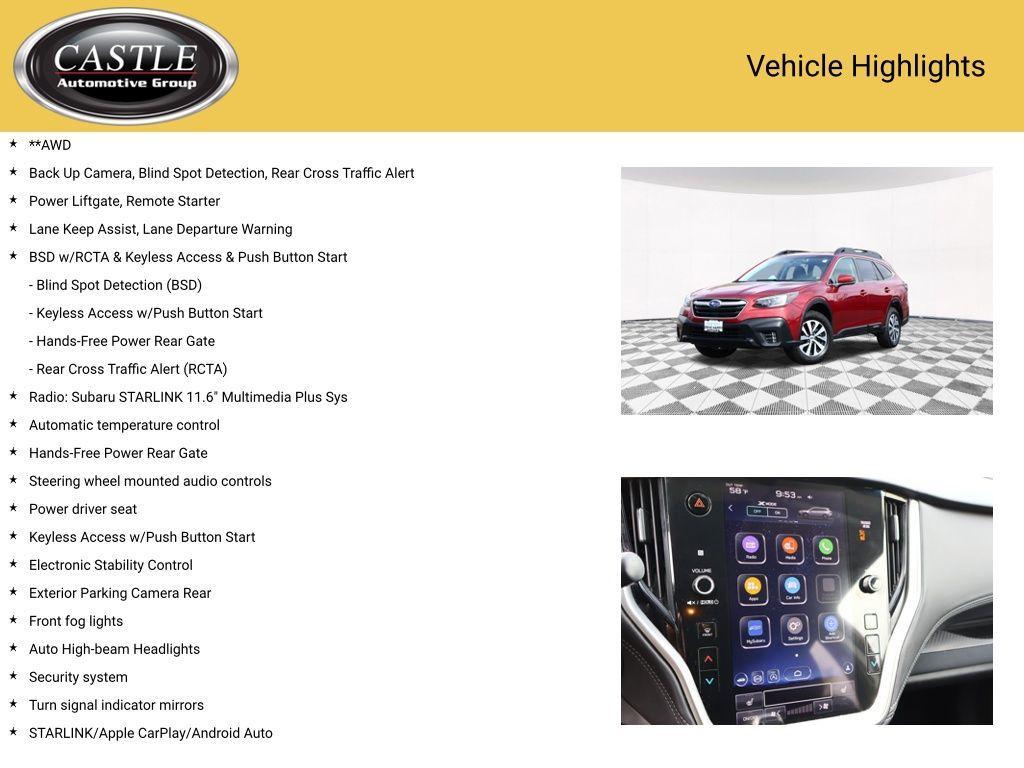 used 2021 Subaru Outback car, priced at $19,571