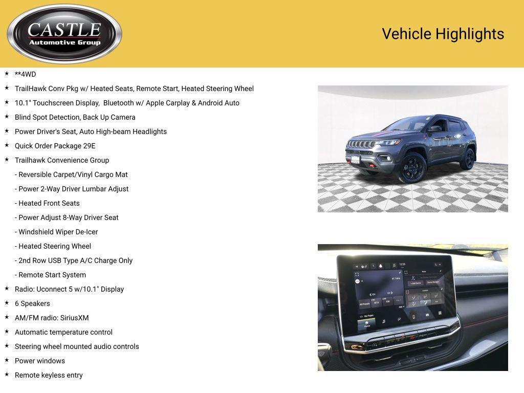 used 2023 Jeep Compass car, priced at $23,195