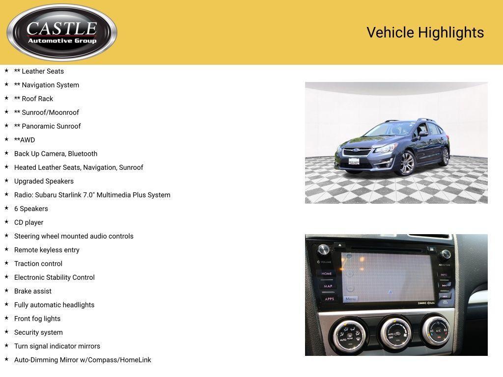 used 2016 Subaru Impreza car, priced at $9,971