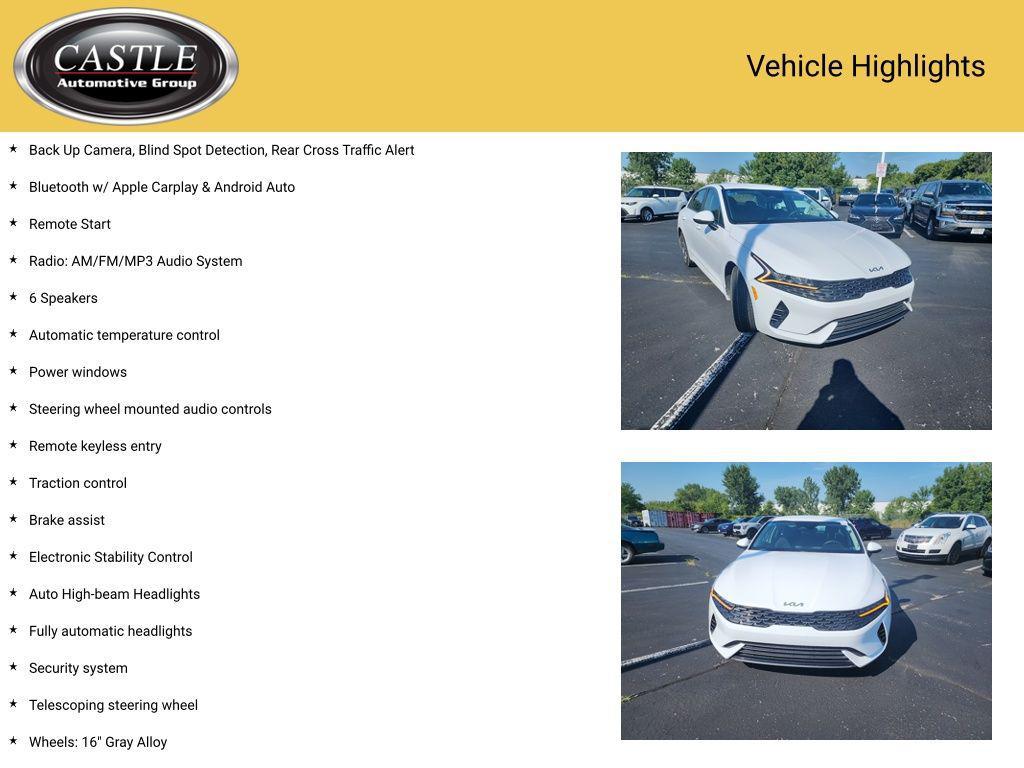 used 2023 Kia K5 car, priced at $19,797