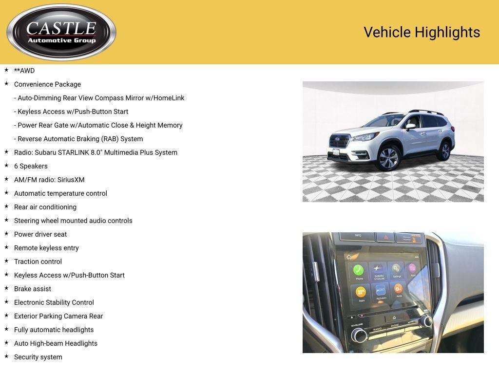 used 2022 Subaru Ascent car, priced at $23,266