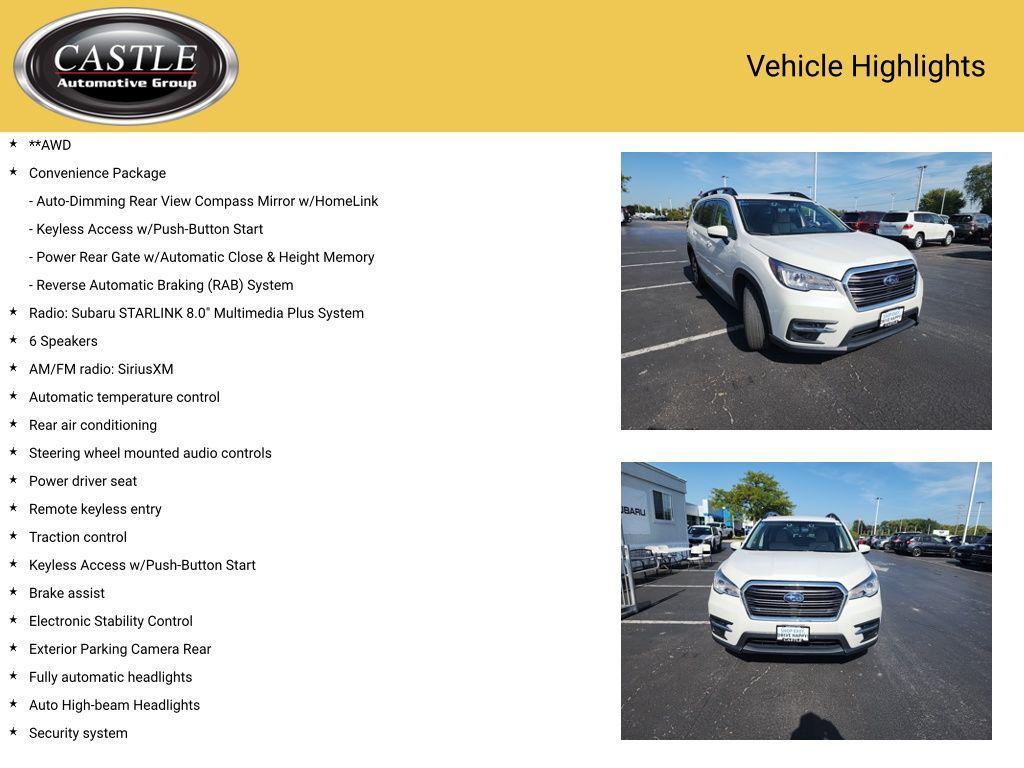 used 2022 Subaru Ascent car, priced at $23,971