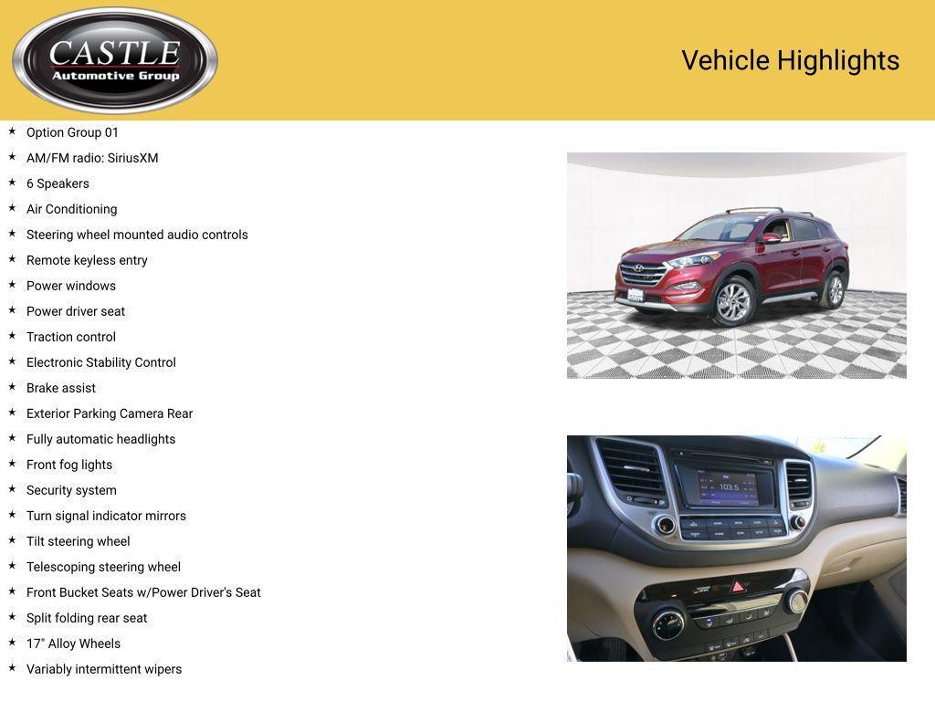 used 2017 Hyundai Tucson car, priced at $16,397