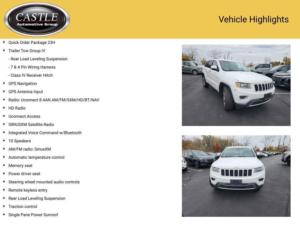 used 2014 Jeep Grand Cherokee car, priced at $12,770