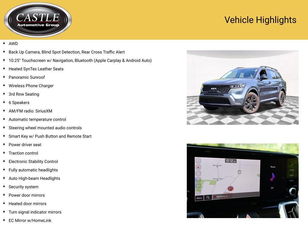 used 2023 Kia Sorento car, priced at $23,250