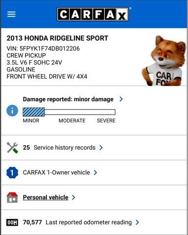 used 2013 Honda Ridgeline car, priced at $19,850