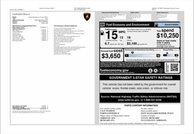 used 2023 Lamborghini Huracan Tecnica car, priced at $314,900