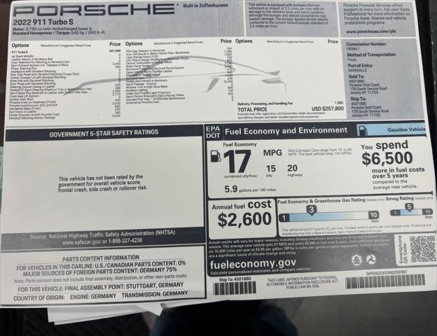 used 2022 Porsche 911 car, priced at $284,999