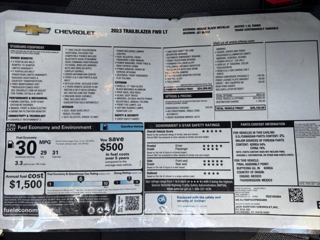 used 2023 Chevrolet TrailBlazer car, priced at $19,700
