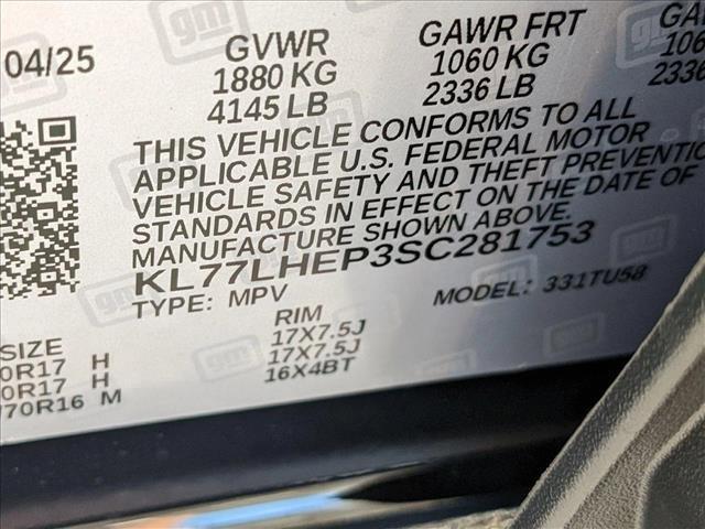 new 2025 Chevrolet Trax car, priced at $22,595