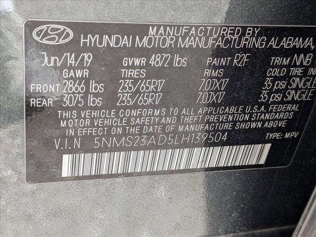 used 2020 Hyundai Santa Fe car, priced at $13,747