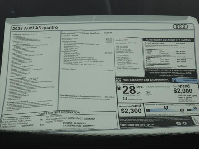 used 2025 Audi A3 car, priced at $43,540