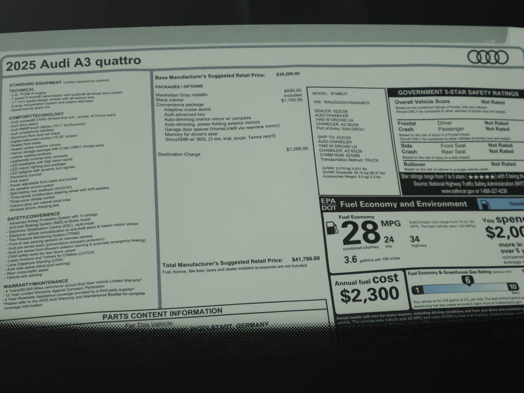 used 2025 Audi A3 car, priced at $30,992