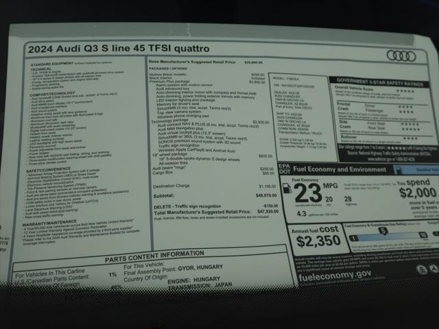 used 2024 Audi Q3 car, priced at $47,920