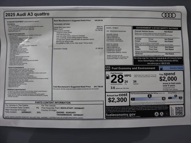 used 2025 Audi A3 car, priced at $41,790