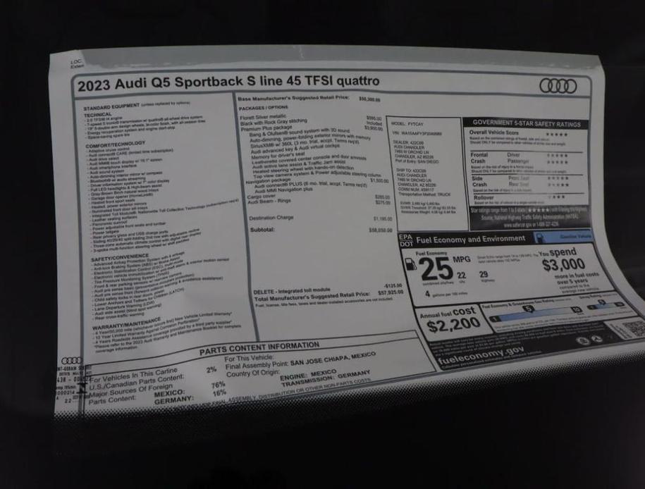 used 2023 Audi Q5 car, priced at $43,911