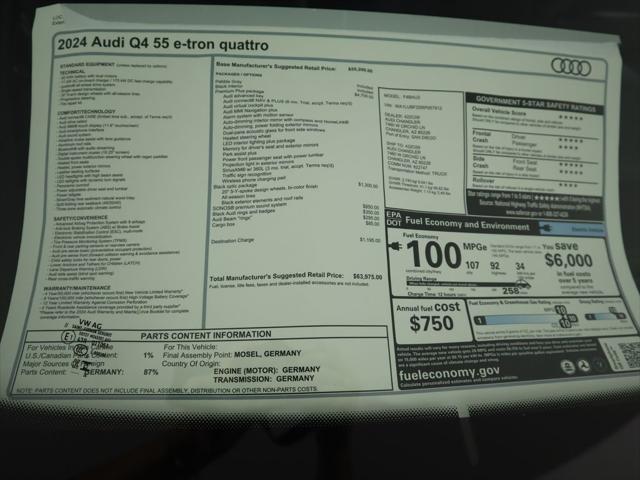 used 2024 Audi Q4 e-tron car, priced at $63,975