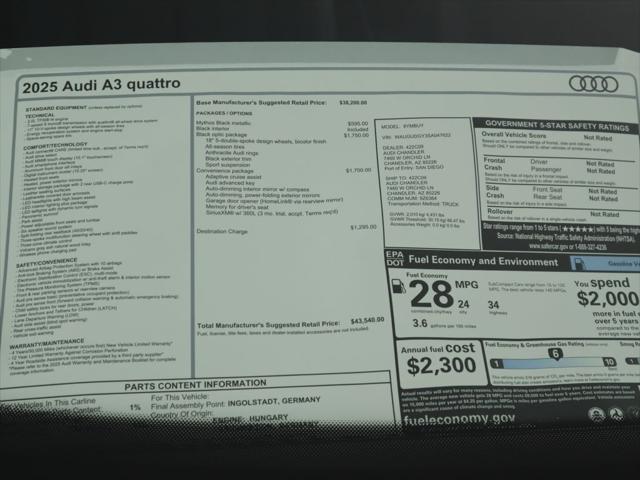 used 2025 Audi A3 car, priced at $43,540