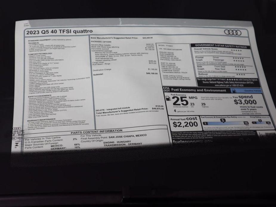 used 2023 Audi Q5 car, priced at $48,225