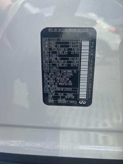 used 2022 INFINITI QX50 car, priced at $27,590