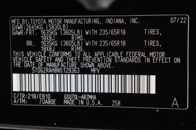 used 2022 Toyota Highlander car, priced at $32,457