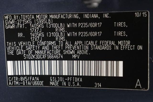 used 2015 Toyota Sienna car, priced at $14,957