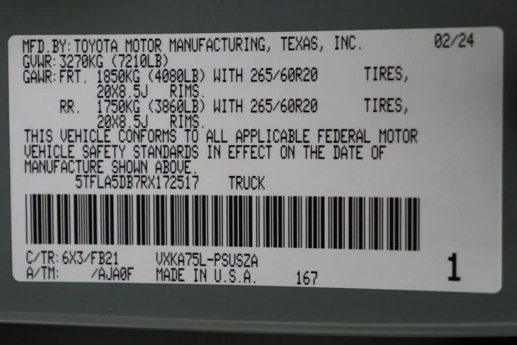 used 2024 Toyota Tundra car, priced at $49,457