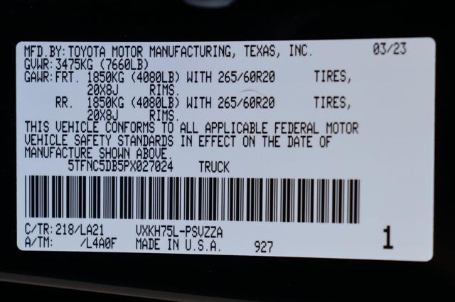 used 2023 Toyota Tundra Hybrid car, priced at $55,477