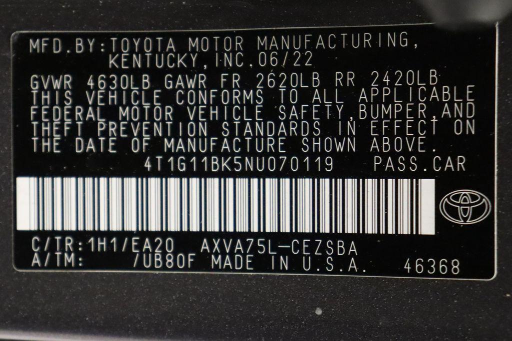 used 2022 Toyota Camry car, priced at $26,377