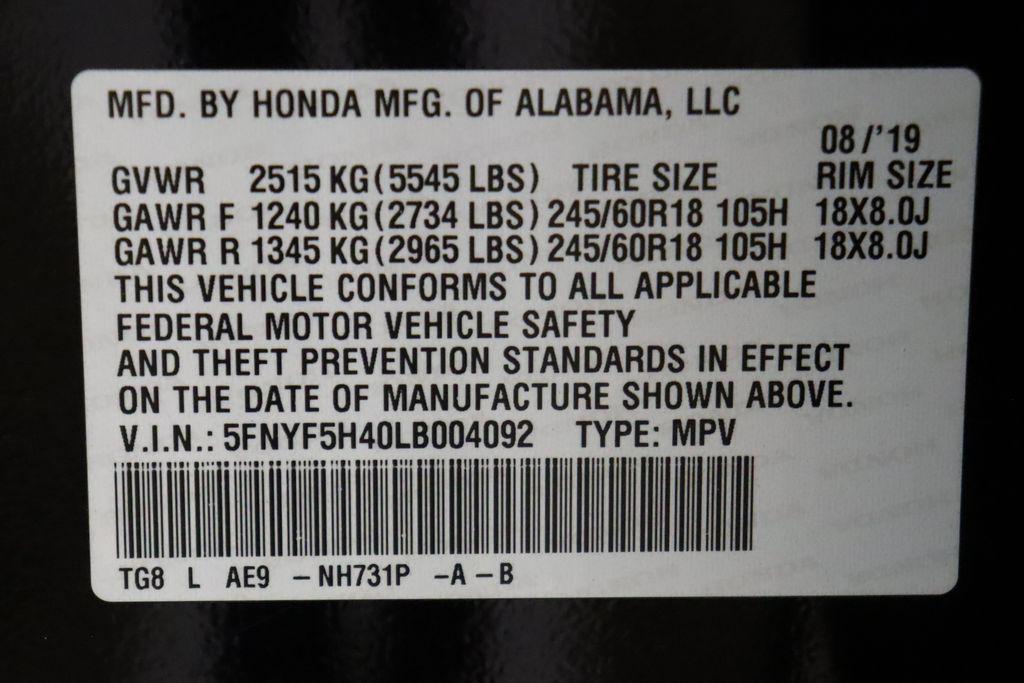 used 2020 Honda Pilot car, priced at $23,777