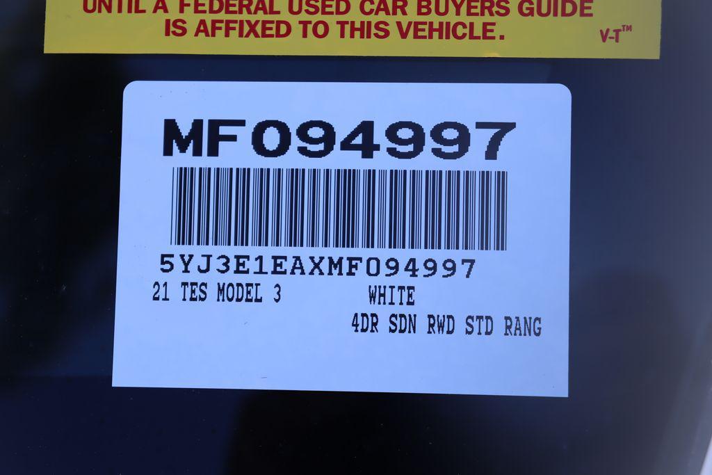 used 2021 Tesla Model 3 car, priced at $19,777