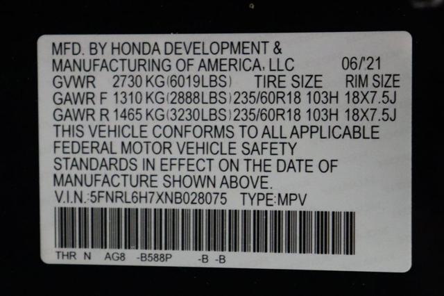 used 2022 Honda Odyssey car, priced at $28,977