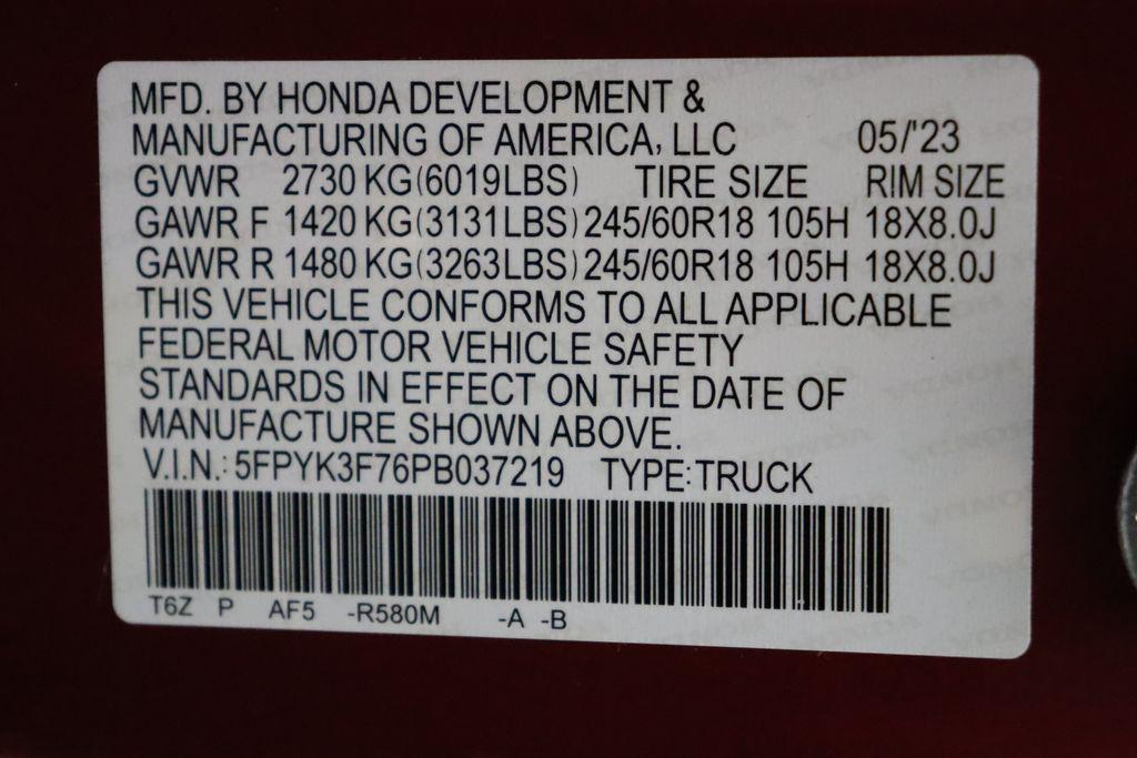 used 2023 Honda Ridgeline car, priced at $31,957