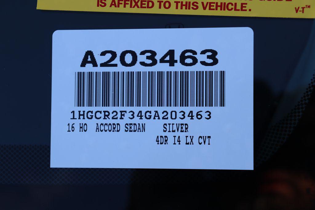 used 2016 Honda Accord car, priced at $13,250