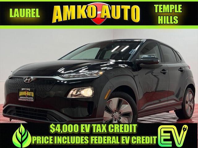 used 2021 Hyundai Kona EV car, priced at $16,855