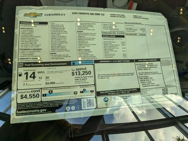 new 2025 Chevrolet Corvette car, priced at $136,640