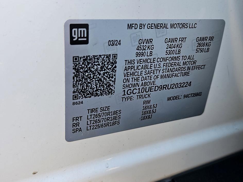 new 2024 Chevrolet Silverado EV car, priced at $59,445