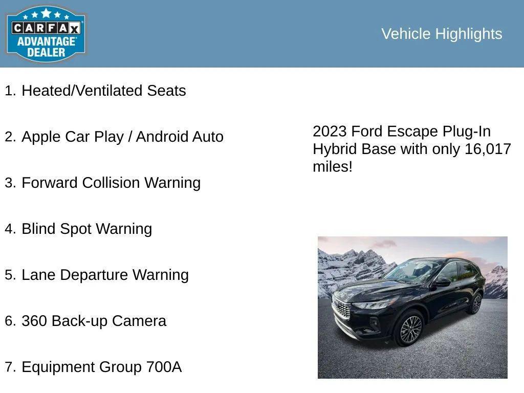 used 2023 Ford Escape PHEV car, priced at $24,995