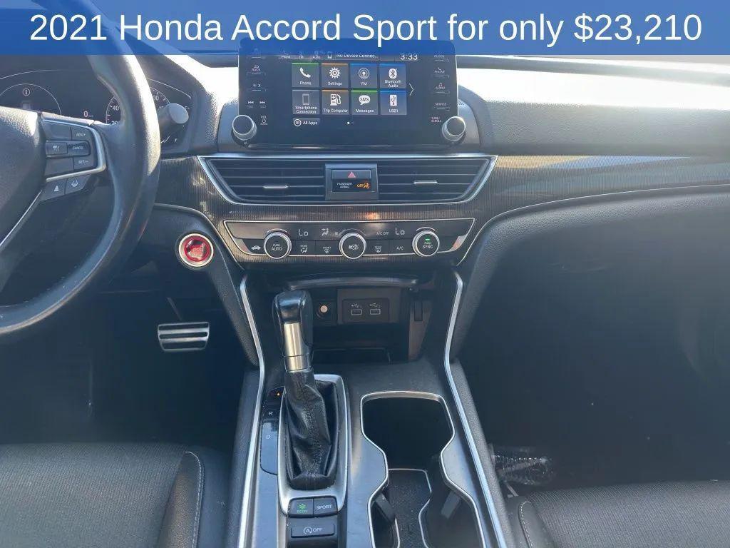 used 2021 Honda Accord car, priced at $24,210