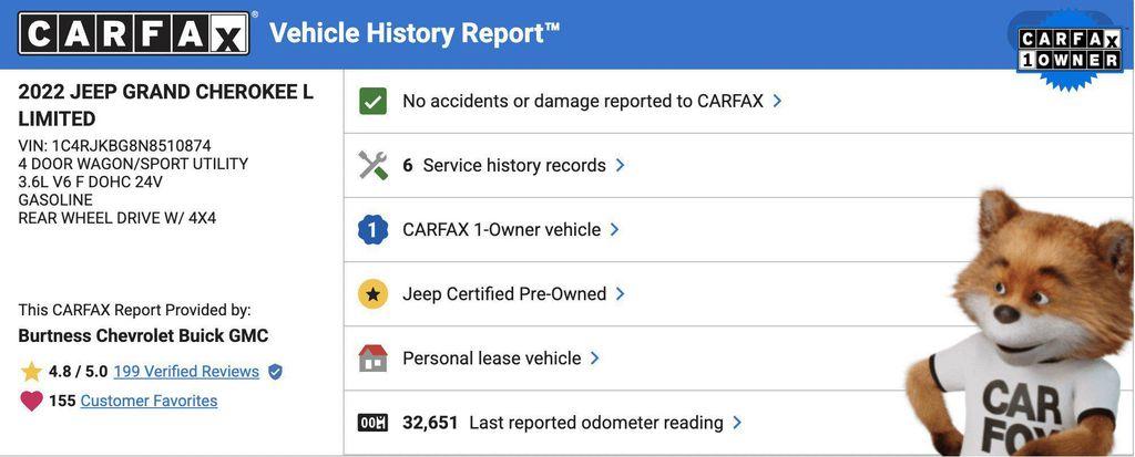 used 2022 Jeep Grand Cherokee L car, priced at $31,988