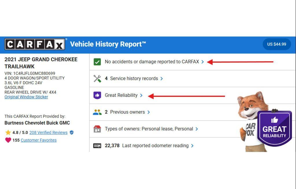 used 2021 Jeep Grand Cherokee car, priced at $29,988