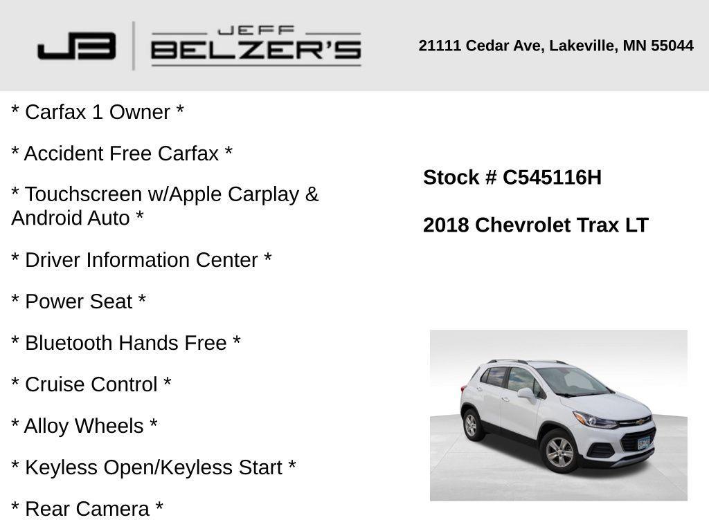 used 2018 Chevrolet Trax car, priced at $13,959