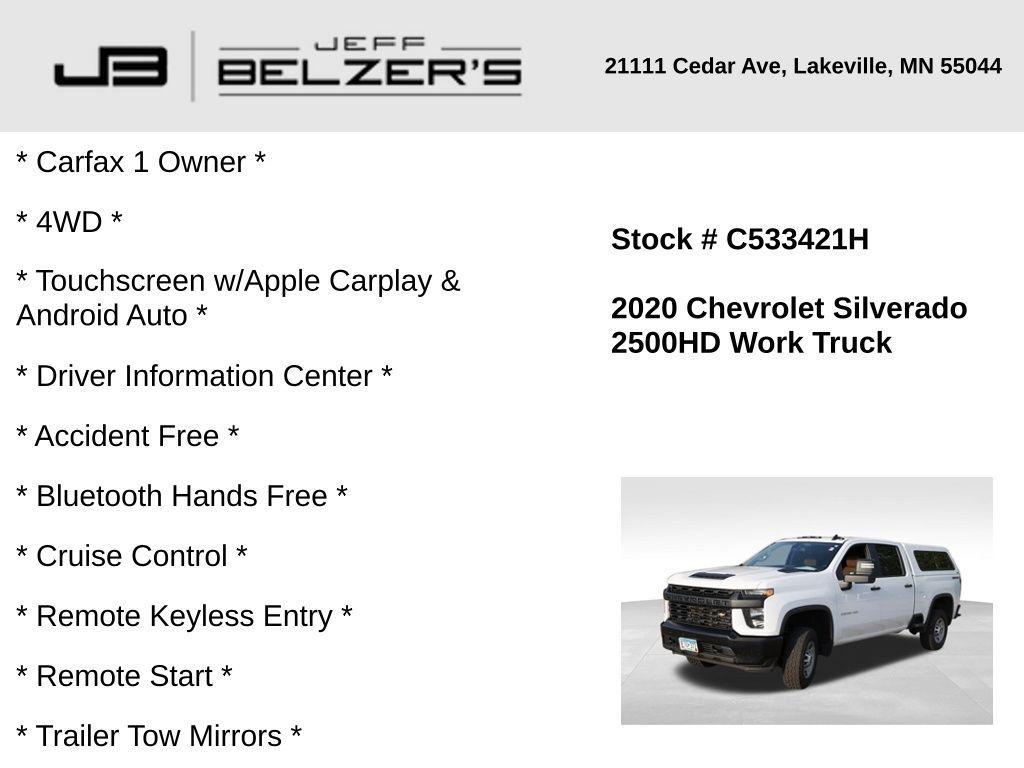 used 2020 Chevrolet Silverado 2500 car, priced at $26,459