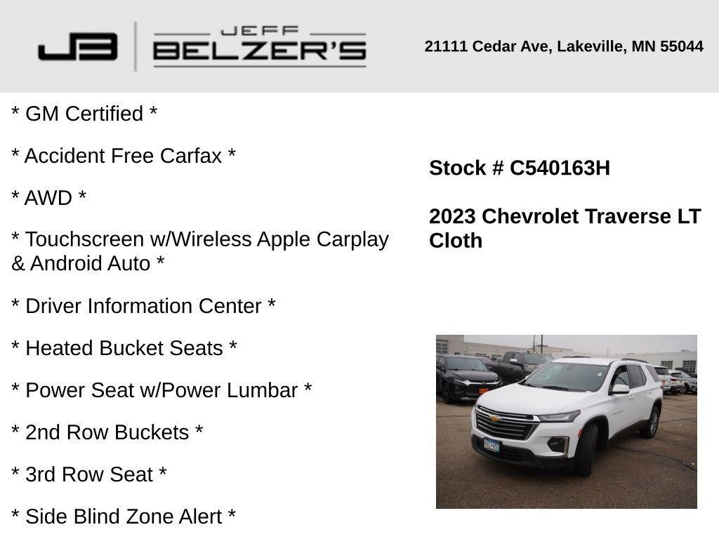 used 2023 Chevrolet Traverse car, priced at $27,834