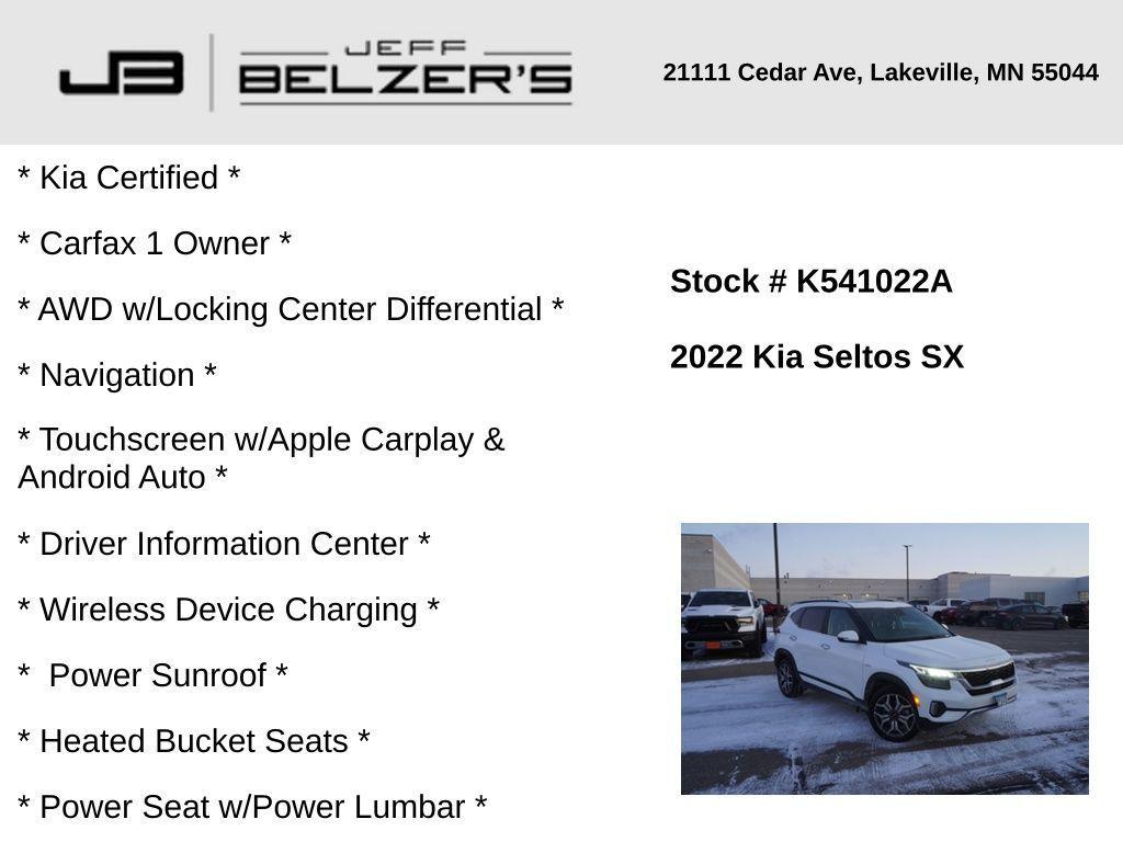 used 2022 Kia Seltos car, priced at $22,893