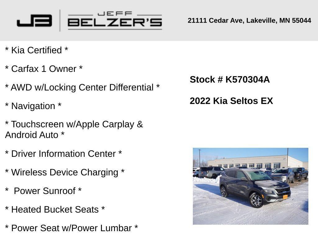 used 2022 Kia Seltos car, priced at $19,224