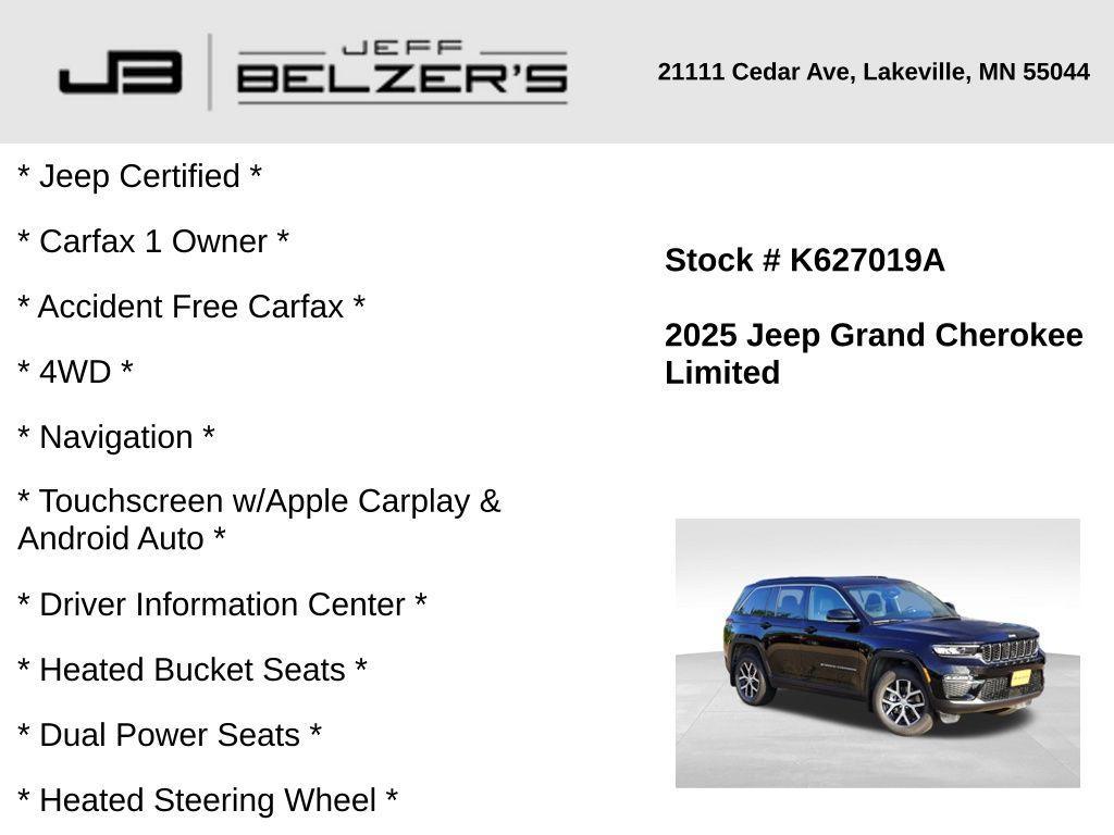 used 2025 Jeep Grand Cherokee car, priced at $38,520