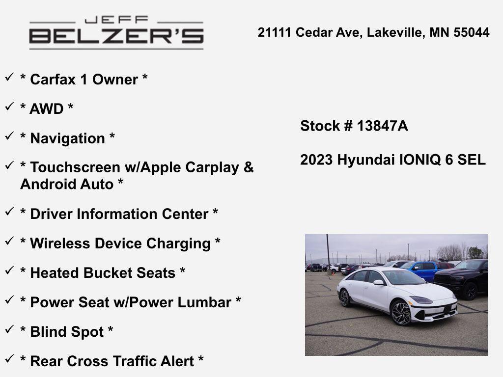 used 2023 Hyundai IONIQ 6 car, priced at $32,493