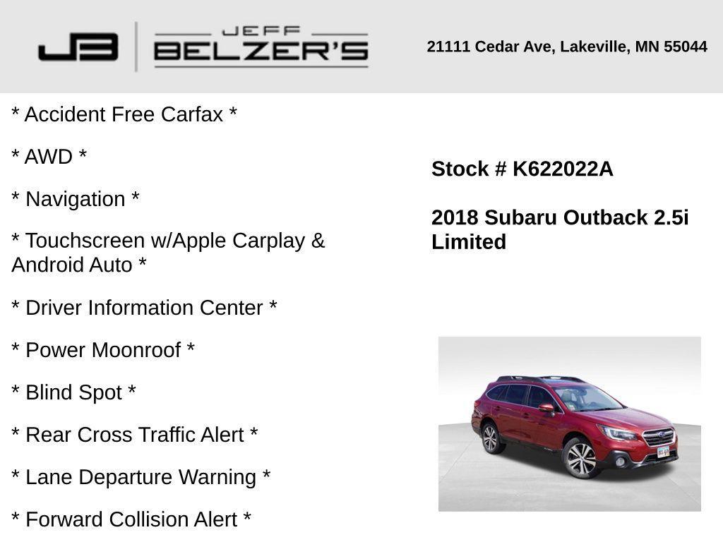used 2018 Subaru Outback car, priced at $17,432