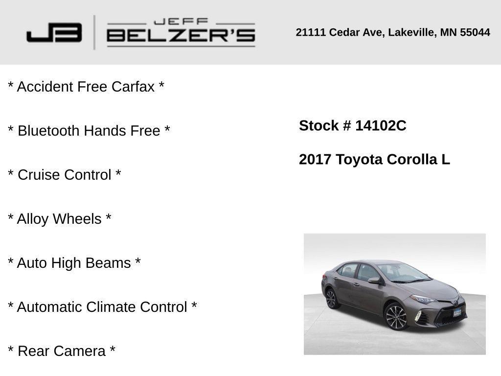 used 2017 Toyota Corolla car, priced at $12,898